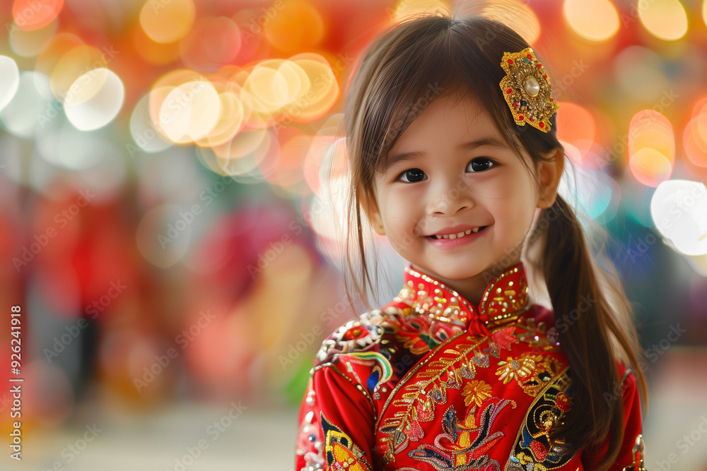A happy little girl wearing traditional clothes. Cute child with copy space. A happy little girl wearing traditional clothes. Cute child with copy space.