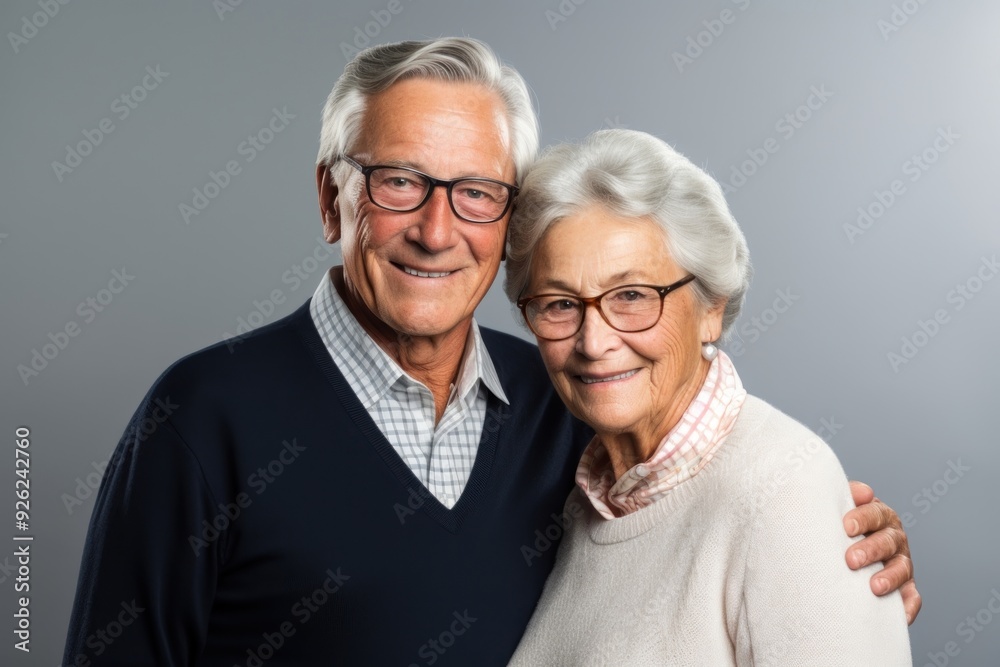 A loving and happy senior couple portrait laughing glasses. A loving and happy senior couple portrait laughing glasses.
