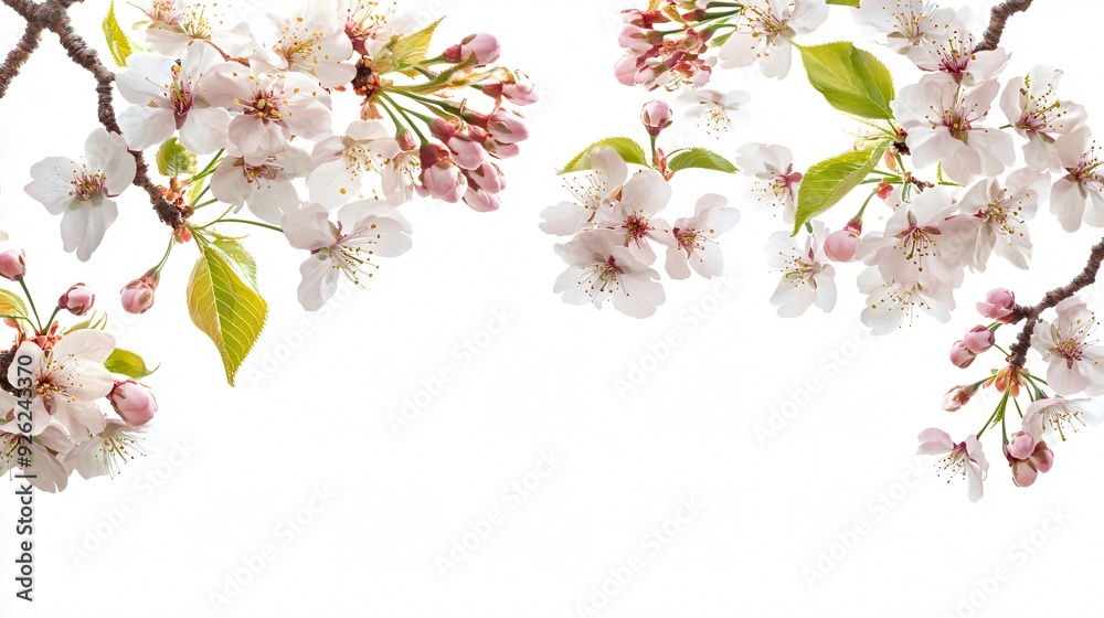 Vibrant Spring Season Composition with Beautiful Blossoming Tree