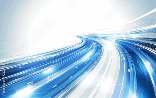 Abstract Futuristic Background Featuring Blue and White Technology Elements