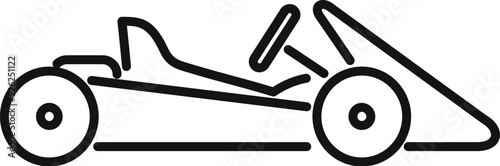 Go kart racing sport car showing speed and competition