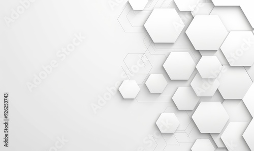 Hexagon Pattern Design for Technology and Science Concept Illustration