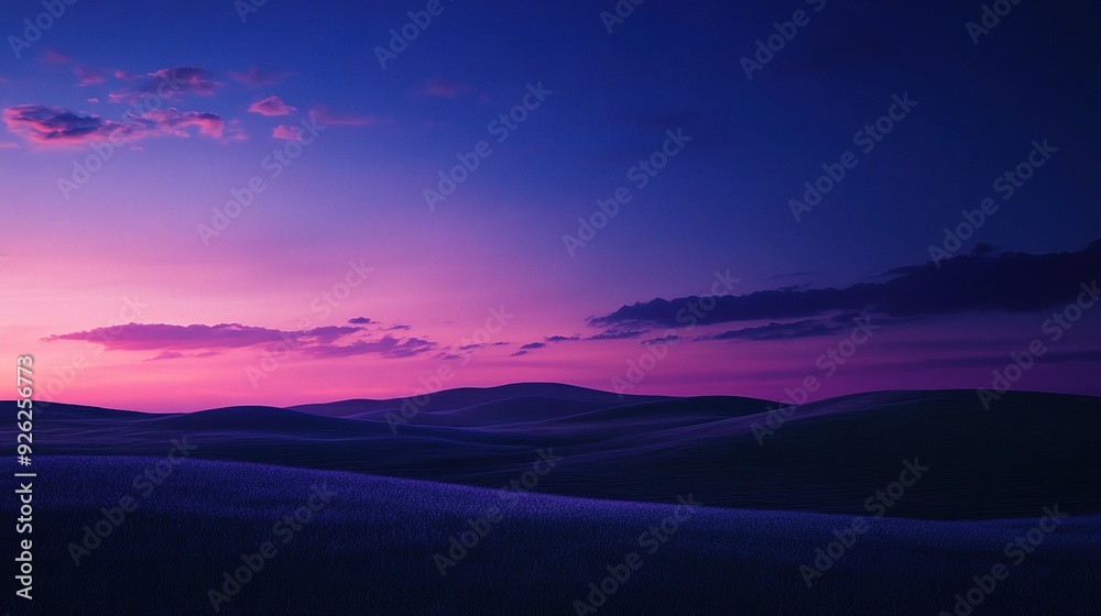 Purple Haze: A breathtaking panorama of rolling hills bathed in the ethereal glow of a vibrant purple sunset, showcasing nature's artistry at its finest. Purple Haze: A breathtaking panorama of rolling hills bathed in the ethereal glow of a vibrant purple sunset, showcasing nature's artistry at its finest.