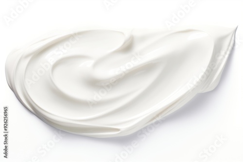 White lotion swatch cream white white background.