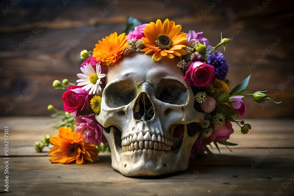 Skull Floral with flowers Skull Floral with flowers