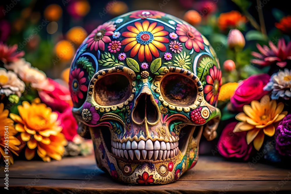Skull Floral with flowers Skull Floral with flowers