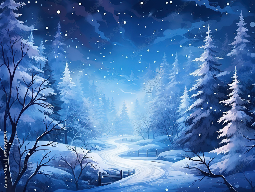 Unfocussed winter background with snowflakes Unfocussed winter background with snowflakes