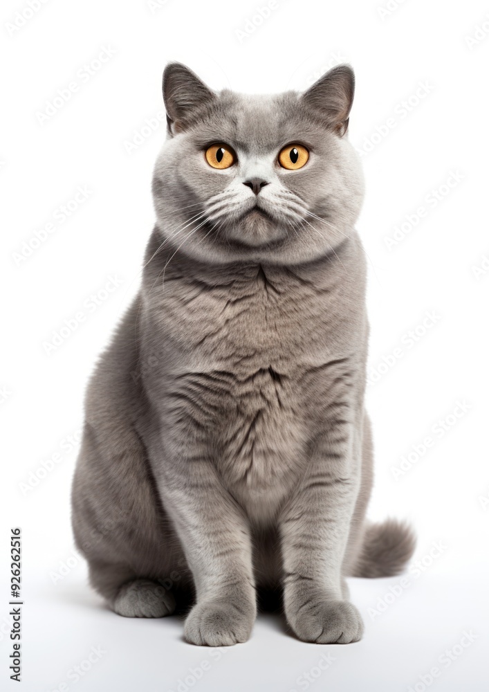Gray cat with yellow eyes Gray cat with yellow eyes