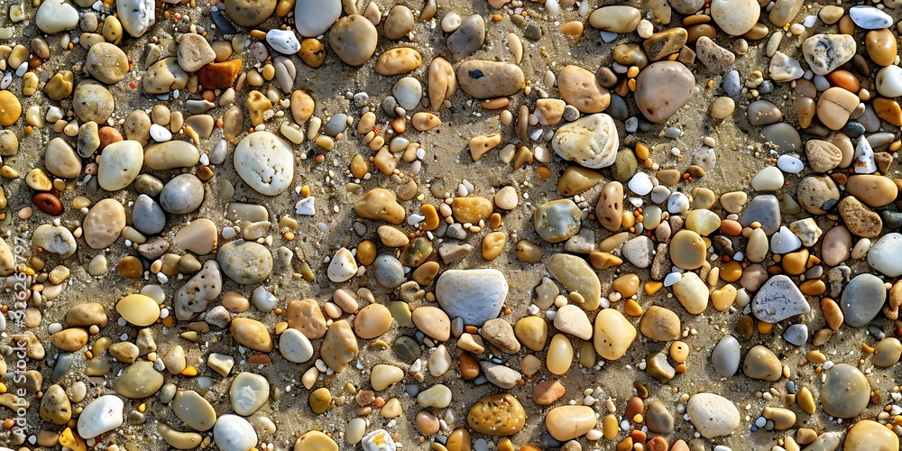 Pebbles and Sand Beach Texture Realistic Image Pebbles and Sand Beach Texture Realistic Image