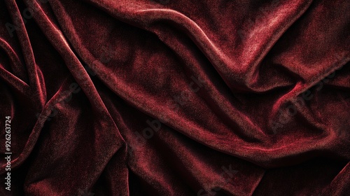 Crimson Velvet Drape: A captivating close-up of rich, velvety crimson fabric, intricately draped and illuminated in a moody, dramatic light, evokes a sense of luxury, elegance, and sophistication.