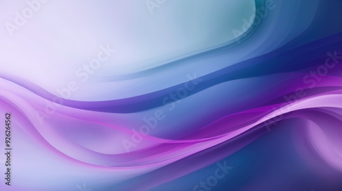 Navy blue waves gracefully blend with lavender tones in this serene abstract art