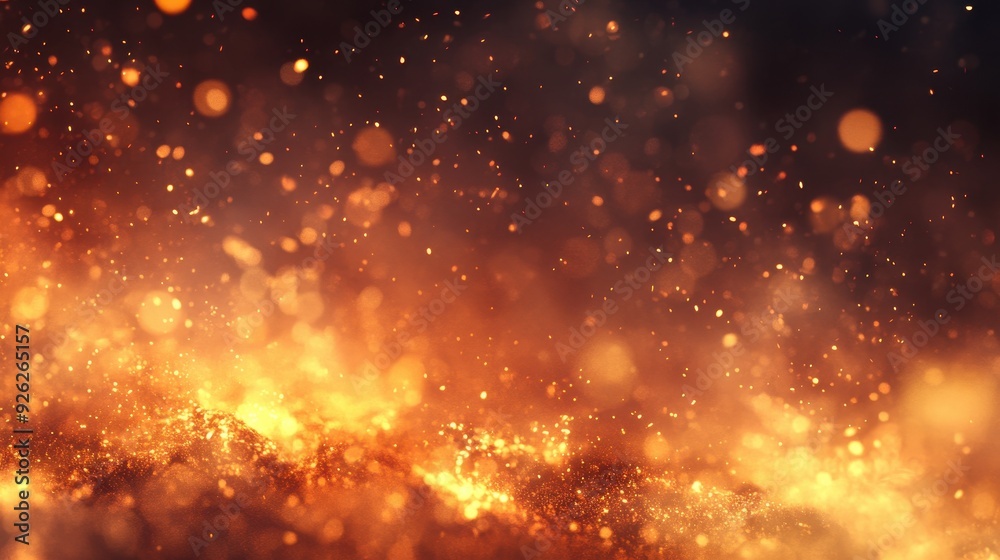 A mesmerizing display of glowing particles and light, evoking warmth and energy. A mesmerizing display of glowing particles and light, evoking warmth and energy.