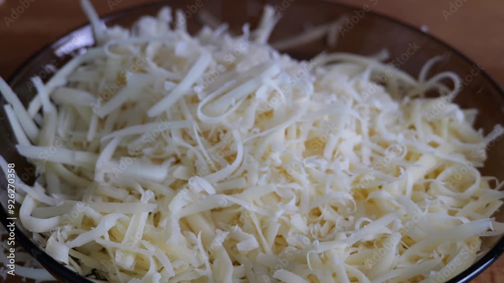 Male hands grating a large block of cheese on a metal grater over a wooden table. Pizza preparation for family. Natural kitchen light. Male hands grating a large block of cheese on a metal grater over a wooden table. Pizza preparation for family. Natural kitchen light.