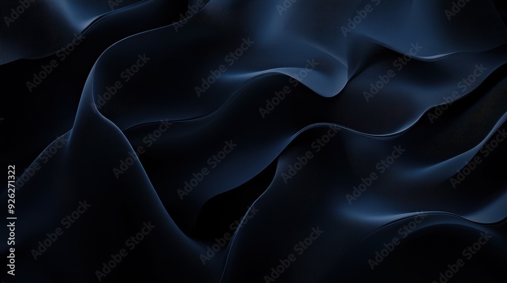 Fototapeta premium A smooth, dark fabric texture creating a sense of depth and elegance.