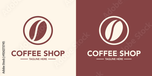 Coffee shop vintage logo design minimalist