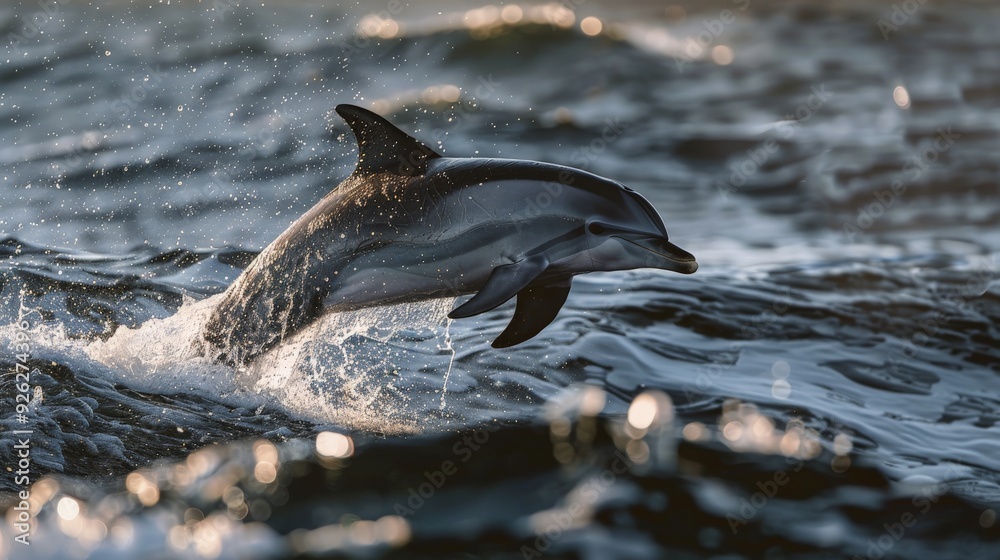 Fototapeta premium Dolphin Leaping from the Water.