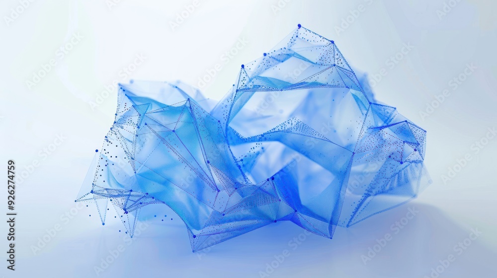 Fototapeta premium Abstract Blue Polygonal Form