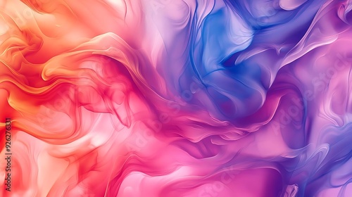 Abstract Background with Swirling Red, Orange, Blue, and Purple Colors