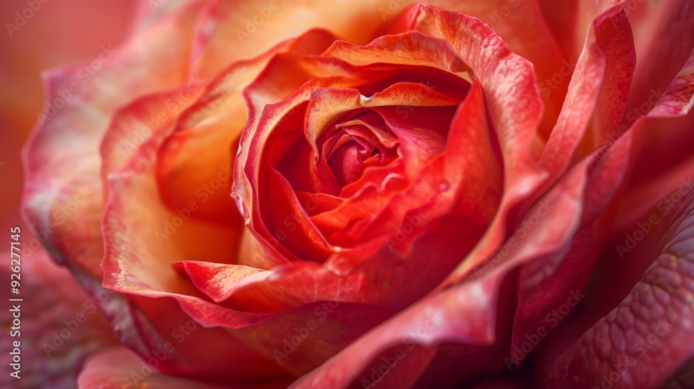 Close Up of a Red Rose with Soft Focus. Close Up of a Red Rose with Soft Focus.