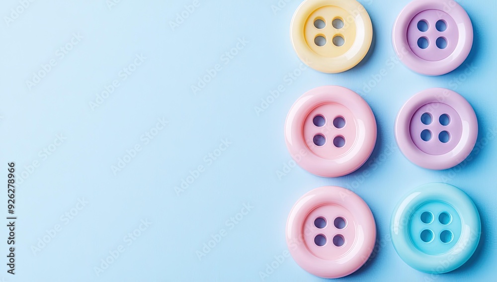 Colorful buttons on blue background. Colorful buttons on blue background.