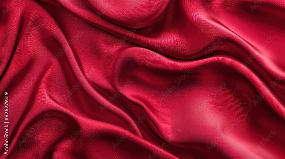 A red fabric with a wave pattern A red fabric with a wave pattern