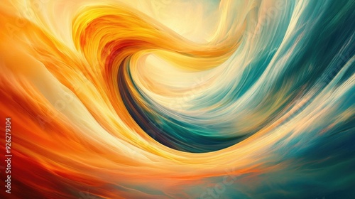 Abstract imagery of human hope, featuring bright colors and smooth flowing lines in a beautiful paradise setting