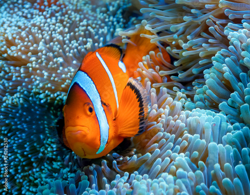 Clownfish Anemonefish in sea Anemone photo