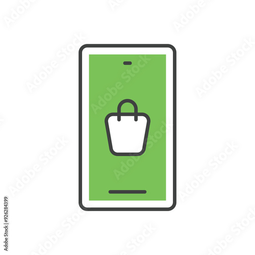 Mobile Shopping  vector icons