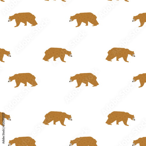 Brown bear seamless pattern photo