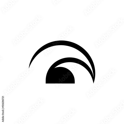 black tunnel logo sybmol vector