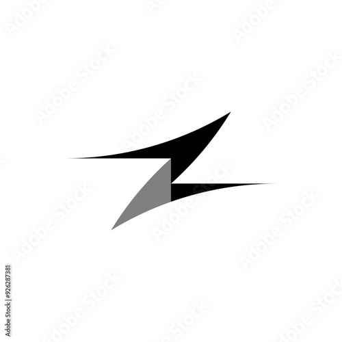 earth ground crack hole letter z earthquake logo vector