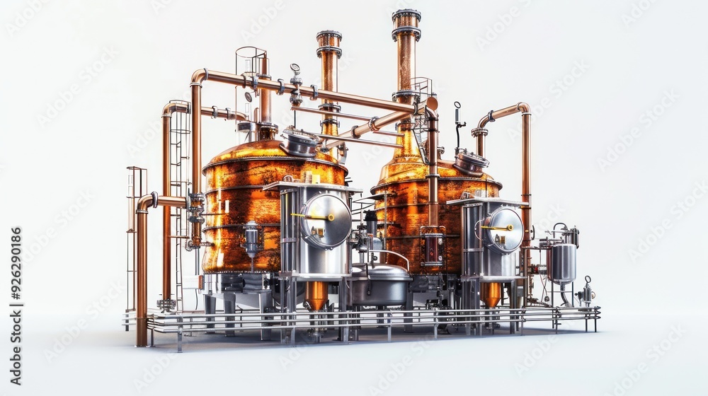 Fototapeta premium Copper Distillation Equipment