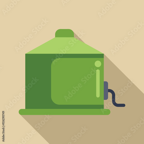 Green septic tank receiving wastewater, sewage and effluent from a residential building