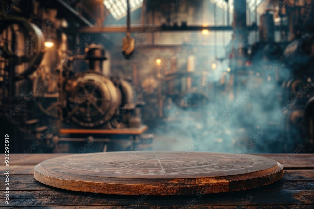 Fototapeta premium Steampunk architecture factory wood.