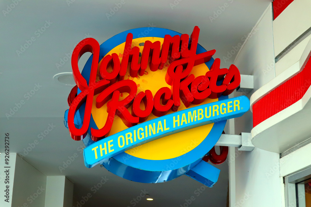 Hollywood (Los Angeles), California – July 20, 2024: Johnny Rockets ...