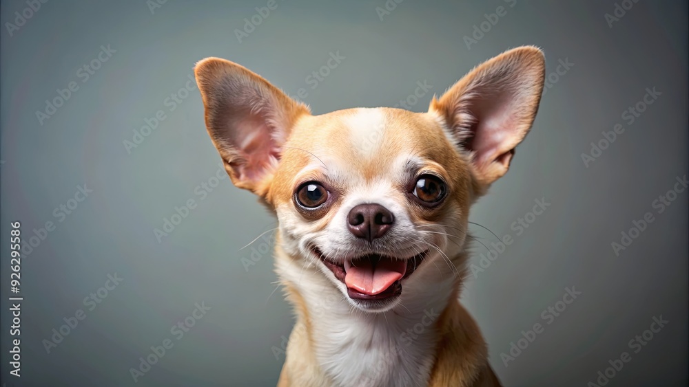 Playful chihuahua winking at the camera in a cute and adorable manner Playful chihuahua winking at the camera in a cute and adorable manner