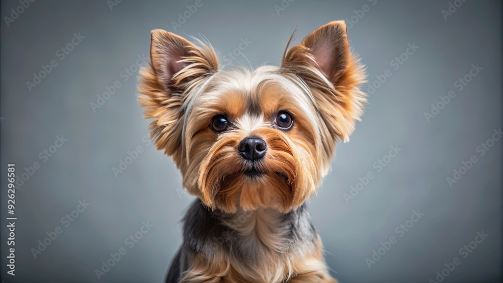 Adorable Yorkshire Terrier posing for a cute pet portrait Adorable Yorkshire Terrier posing for a cute pet portrait
