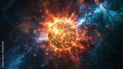 Spectacular View of Supernova Explosion in Deep Space