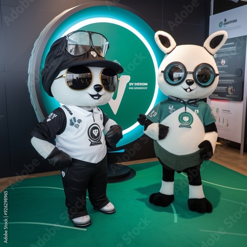 Mascot panda redbrokoly photo