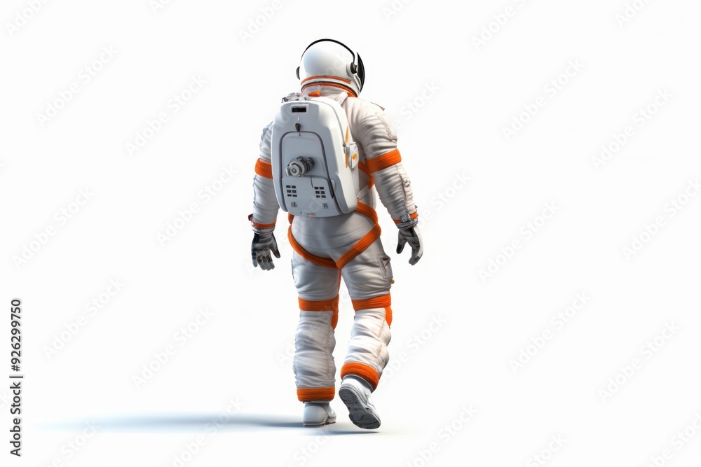 Astronaut sports white background protection. Astronaut sports white background protection.
