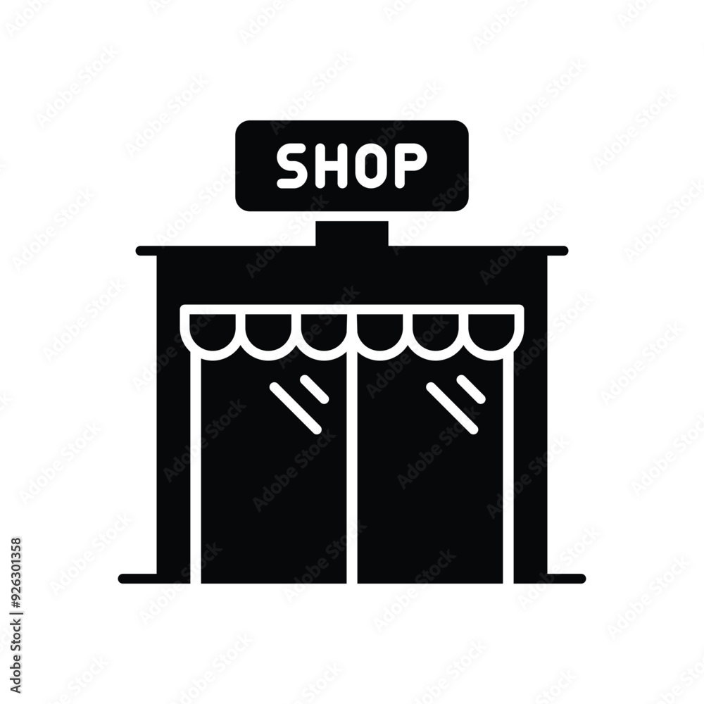 Shopping Place vector icons Shopping Place vector icons