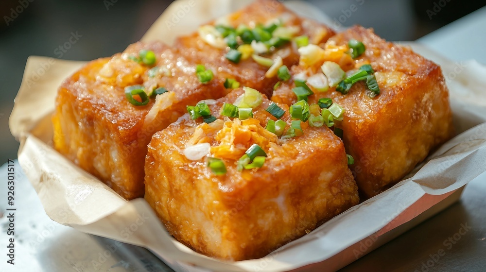 Crispy Deep-Fried Stinky Tofu with Fermented Bean Curd and Pickled Cabbage - Iconic Taiwanese Street Food Delight Crispy Deep-Fried Stinky Tofu with Fermented Bean Curd and Pickled Cabbage - Iconic Taiwanese Street Food Delight