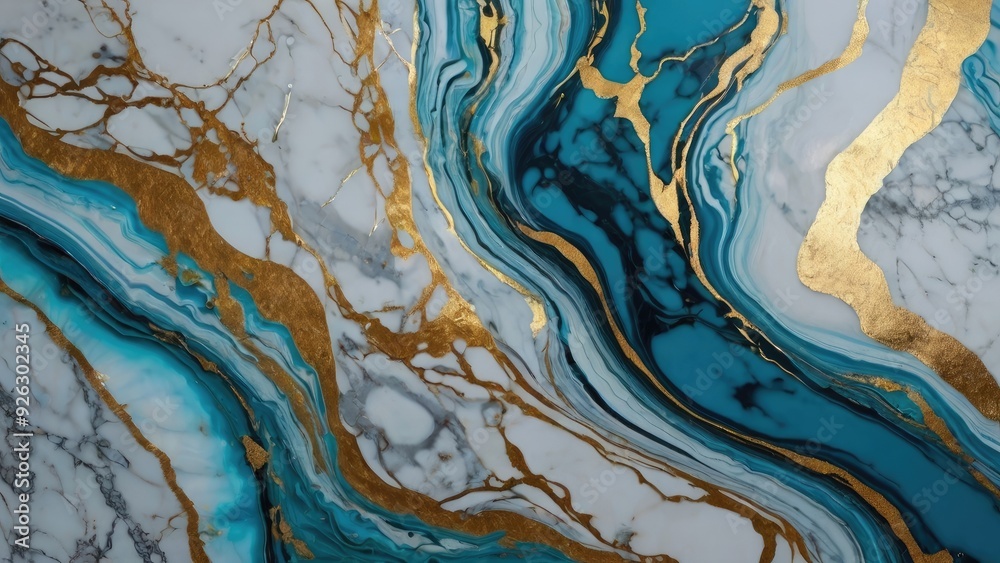 Fototapeta premium Suminagashi-inspired Modern Artwork..