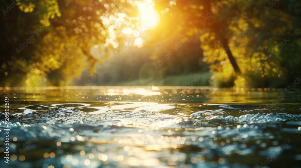 Sunlight Glimmering on a River Sunlight Glimmering on a River