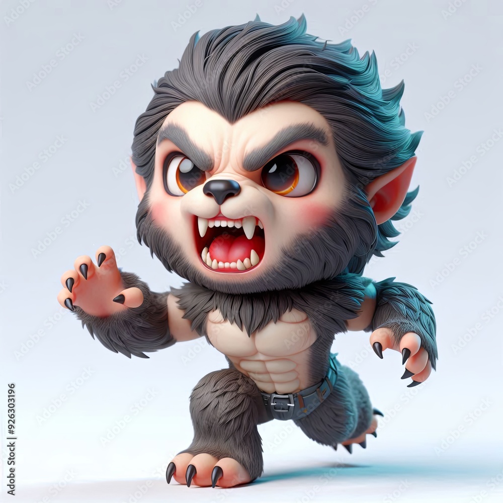 cute Werewolf in mid-transformation,3d ,3d avatar Generative AI
cute Werewolf in mid-transformation,3d ,3d avatar Generative AI