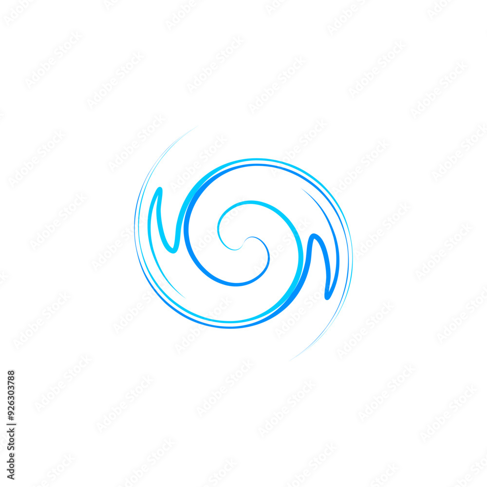 Fototapeta premium swirl water wave logo vector illustration