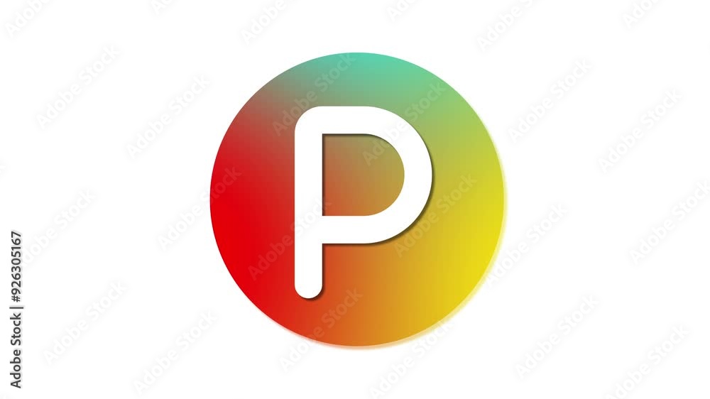 P. Letter P of alphabet. Letter P with alpha channel.