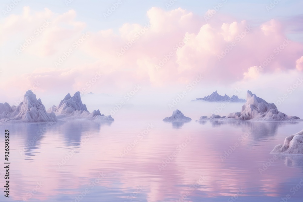 Obraz premium Draconic Archipelago landscape panoramic outdoors.