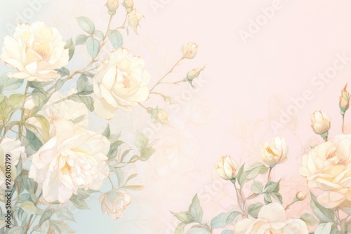 Roses border backgrounds painting blossom.