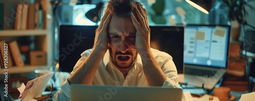 Overwhelmed Office Worker F...